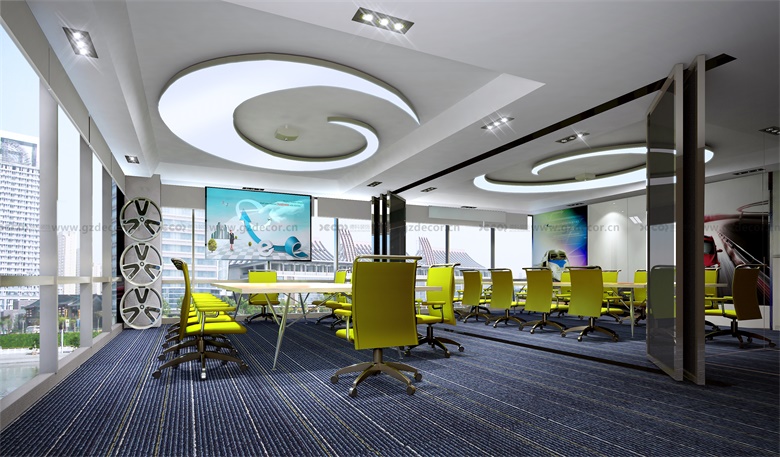 封閉式辦公室設計中，如何運用色彩和材質？